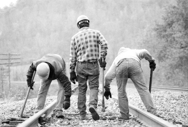 D&H Railroad Workers – Black and White Photograph